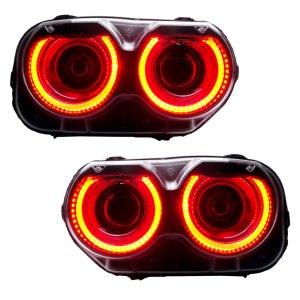 Dodge Challenger Headlight Halo Kit - ORACLE Lighting - LED - Red - `15-`23